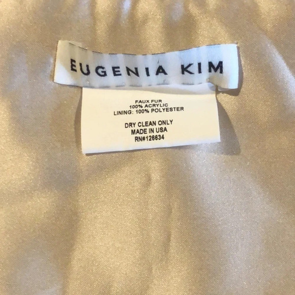 Eugenia Kim Faux Fur Brown Cream Scarf Women Designer Chic Cozy Winter - Picture 4 of 5